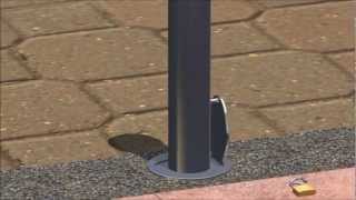 Installing Removable Bollards with Embedded Receivers and Lids [upl. by Ardnaz580]