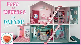 Casa de MUÑECAS de Carton DIY Cardboard doll house [upl. by Ronyar]