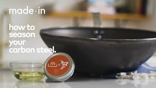 How To Season Carbon Steel  Stovetop Method [upl. by Aloek]