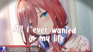 Nightcore  All I Ever Wanted  Lyrics [upl. by Eelrac321]