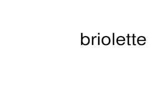 How to pronounce briolette [upl. by Einama]