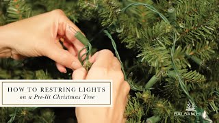 How to Restring Lights on a Prelit Christmas Tree [upl. by Argus]