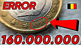 RARE EXPENSIVE EURO COIN 160000000  1 Euro coin 1999 Belgium [upl. by Akiem796]