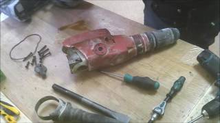 How to disassemble Hilti TE hammer drill gears armature ball bearings carbon brushes [upl. by Lazos]