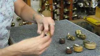 Antiques Hardware demonstration about how to add casters to a table leg [upl. by Jayne732]