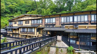 Shinmeikan Mixed Gender Onsen at Kurokawa Onsen Kumamoto Japan [upl. by Wilonah]