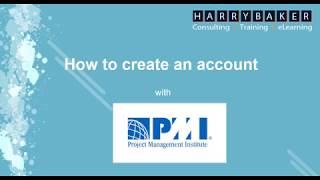 How to create an account with PMI® [upl. by Pinto]