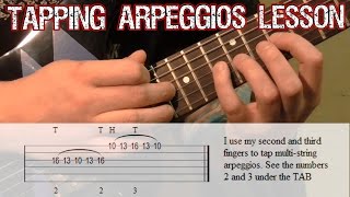 Guitar Tapping Lesson  Arpeggios [upl. by Doria811]