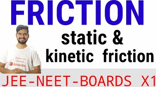 4 friction  static friction  kinetic friction  physics class 11 [upl. by Ynottirb]