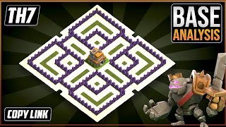 NEW ULTIMATE TH7 HYBRIDTROPHY Base 2021  Town Hall 7 TH7 Hybrid Base Design  Clash of Clans [upl. by Elleyoj514]