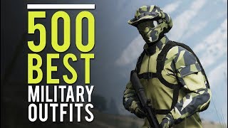 GTA Online  500 Best Military Outfits amp How To Do Them SHOWCASE [upl. by Enaej]