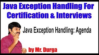 Java Exception Handling  Agenda  by Durga sir [upl. by Esiled]