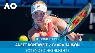 Anett Kontaveit v Clara Tauson Extended Highlights 2R  Australian Open 2022 [upl. by Maddis]