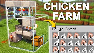 LOSSLESS Automatic Chicken Farm in Minecraft 121 Tutorial [upl. by Codee]