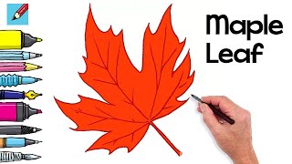 How to draw a Maple Leaf Real Easy [upl. by Namsaj]