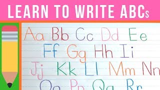 Learn to Write the ABCs  How to Write Letters  Handwriting Practice for Kids [upl. by Idok]