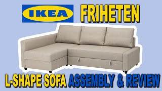 IKEA Friheten Lshape Sofa Bed  Assembly and Review Hyllie Beige  Clueless Dad [upl. by Ainessey730]