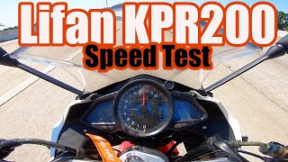 Lifan KPR200 Speed Test FULL THROTTLE KPR200 Lifan [upl. by Algar458]