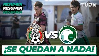 Resumen y goles  México vs Arabia Saudita  Amistoso Sub 23  TUDN [upl. by Ayoj485]