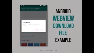 Android WebView Download File Example Demo [upl. by Miru]