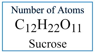 How to Find the Number of Atoms in C12H22O11 Table Sugar  Sucrose [upl. by Brunella]