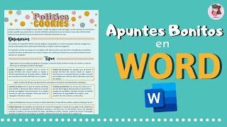 COMO HACER APUNTES BONITOS DIGITALES  apuntes en word [upl. by Edric]