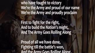 The Army Song with lyrics performed by The United States Army Band [upl. by Enyrehtak417]