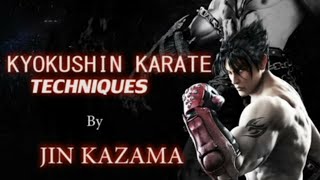 JIN KAZAMA KYOKUSHIN KARATE TECHNIQUES [upl. by Erodeht]