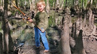 3 Days Fishing Camping amp Exploring Swamp  Catching Catfish Gar Bowfin and Backcountry Adventure [upl. by Stacy629]