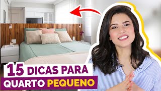 15 DICAS PARA QUARTO PEQUENO  DicaDaPâ [upl. by Lleuqar]