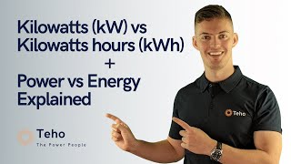 Whats The Difference Between Kilowatts kW VS Kilowatt hours kWh and Power VS Energy  Teho [upl. by Toft537]