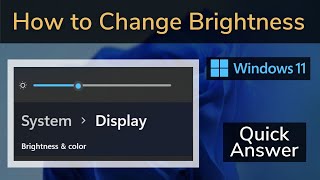 3 Ways to Change Brightness in Windows 11 [upl. by Truman992]