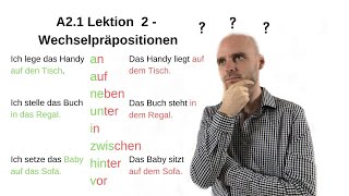 Deutschkurs A21  Wechselpräpositionen [upl. by Reddy965]