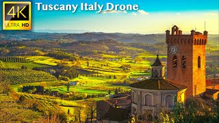 Tuscany  4K UHD Drone Video  Beautiful Places in Tuscany Italy in 4K Drone Tour  relaxing music [upl. by Nairdna]