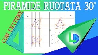 Proiezione Ortogonale Piramide Inclinata 30 gradi [upl. by Chace]
