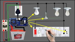 Inverter Connection For Home  How to Inverter Connection Wiring For Home  It s Electrical [upl. by Leshia]