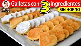 GALLETAS CON 3 INGREDIENTES SIN HORNO [upl. by Otrebogir]