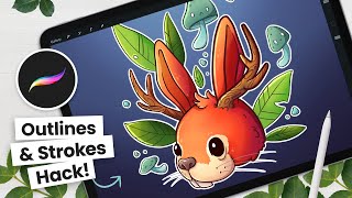 How To Add OUTLINES amp STROKES In Procreate [upl. by Bullough]