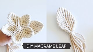 DIY Macramé Leaf [upl. by Enilamme]