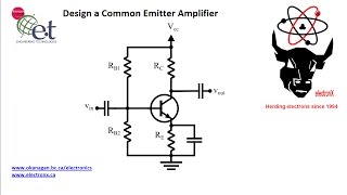 Design a Simple Common Emitter Amplifier [upl. by Munshi]