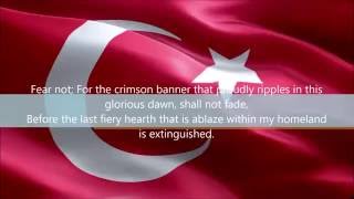 Turkish National Anthem with english subtitles [upl. by Yenroc722]