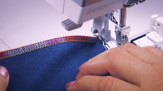 L 860 Overlocker How to Thread an Overlock Stitch in Guided Mode [upl. by Ima844]