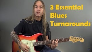 3 Essential Blues Turnarounds  GuitarZoomcom  Steve Stine [upl. by Sparky]