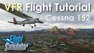 Real Pilot VFR Flight Lesson  Microsoft Flight Simulator  Cessna 152 [upl. by Koa379]