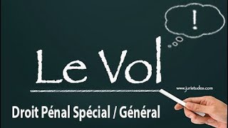 Comprendre le Vol en 7 minutes Droit Pénal Spécial  Général [upl. by Yelrahs]