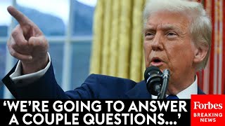 BREAKING NEWS Trump Takes Question After Question From Reporters In The Oval Office [upl. by Anoit]