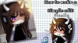 🌺 How I edit on Ibis paint x editing tutorial simple edit gacha [upl. by Kirbie]