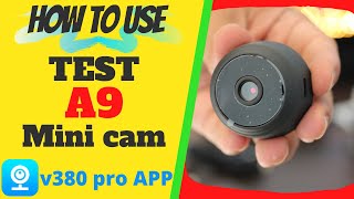 Mini Camera WIFI A9 IP Cam User Manual APP Setup [upl. by Dira]