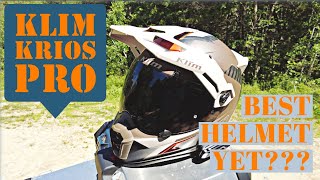 Klim Krios Pro THE BEST ADV HELMET Review Demo Transitions Shield [upl. by Aelsel]