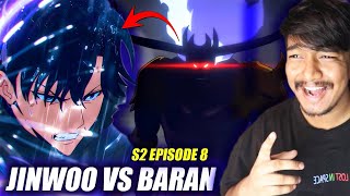 Jinwoo Defeated Baran💀  Jinwoo vs Baran  Solo Leveling Season 2 Episode 8 in Hindi [upl. by Lebam719]